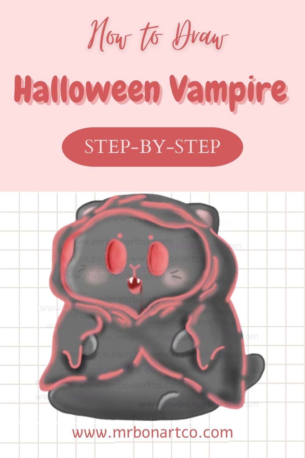 how to draw halloween vampire 